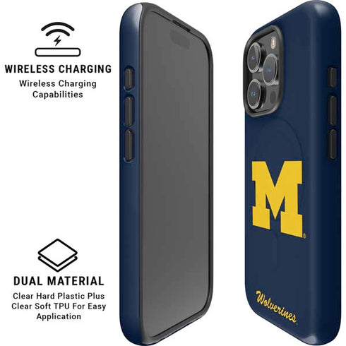 University of Michigan M Logo Bold iPhone 16 Pro Magsafe Impact Case